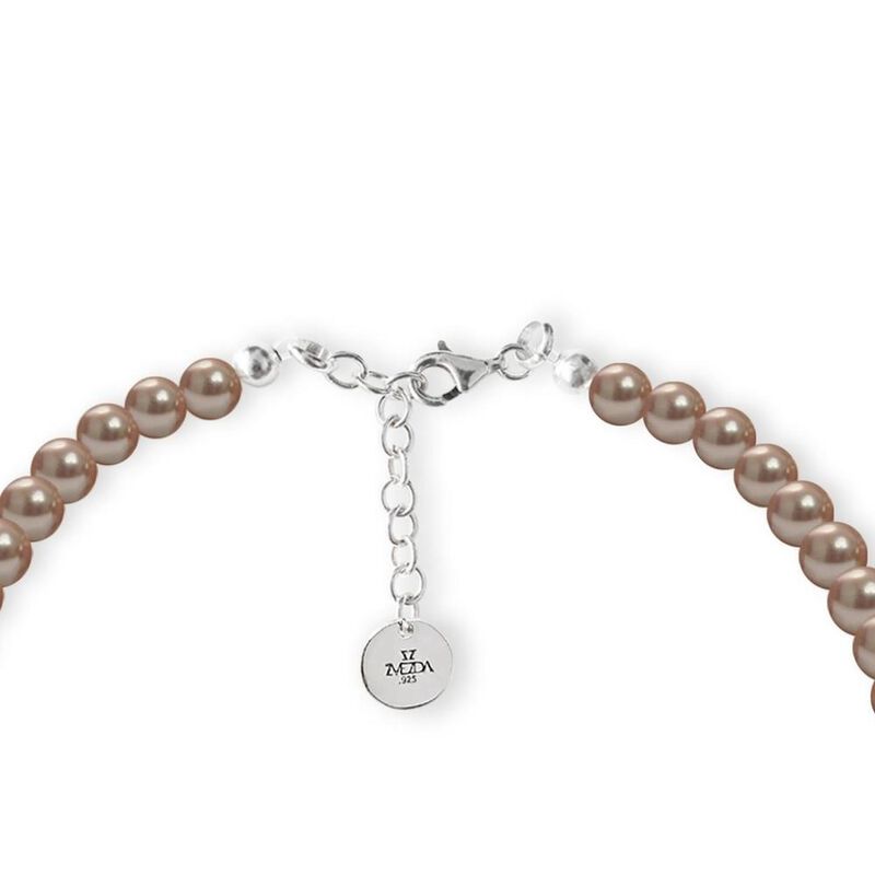 Collar Creciente Perlas de Cristal Zvezda Plata... image number null