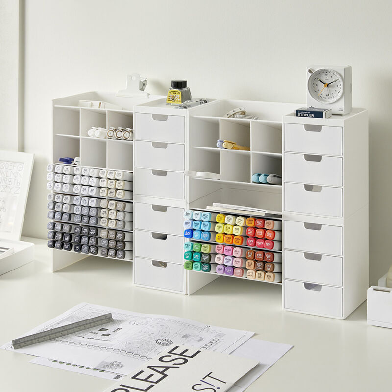 Organizador De Escritorio Multiusos Blanco image number null