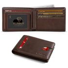 Cartera Runbox Slim De Piel Con Bloqueo Rfid, Color Caf&eacute;, Para Hombre