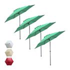 Sombrilla Jardin Playa 2.7 Metros Kit 4 Piezas Con Angulo Verde Jardimex