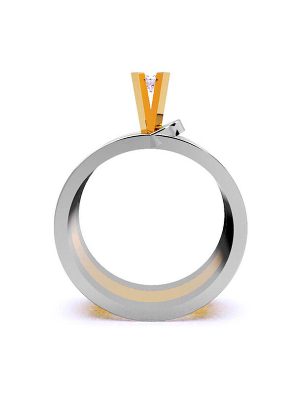 Anillo de Compromiso de 10K con Circonia Talla ... image number null