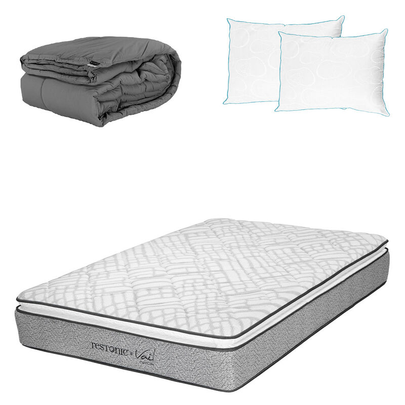 Colch&oacute;n Matrimonial Vail+Almohada Oso 2+Edredon... image number null