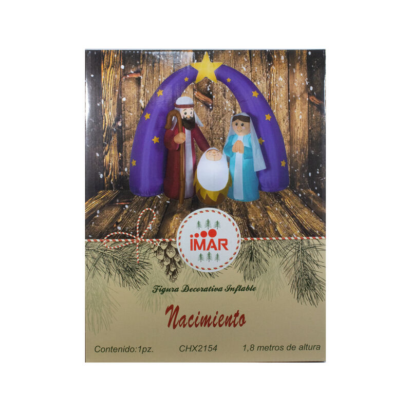 Inflable Navideño Nacimiento Luz Led 1.80 Mts image number null