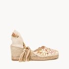 Alpargata Romero Cu&ntilde;a Media Bordado Silvestre Rosa