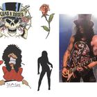 Tatuaje Temporal Inkwear Slash Guitarrista