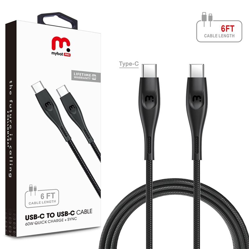 Cable Datos Mybat Usb-c A Usb-c 1.8m 60w Univer... image number null