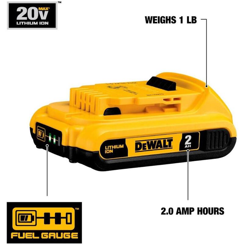 Bater&iacute;a DeWalt DCB203 20V MAX 2.0Ah Compacta image number null