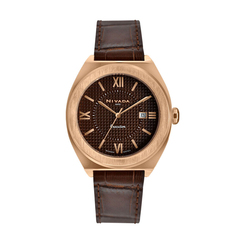 Reloj Nivada Executive Caballero Dorado Rosa Ca... image number null
