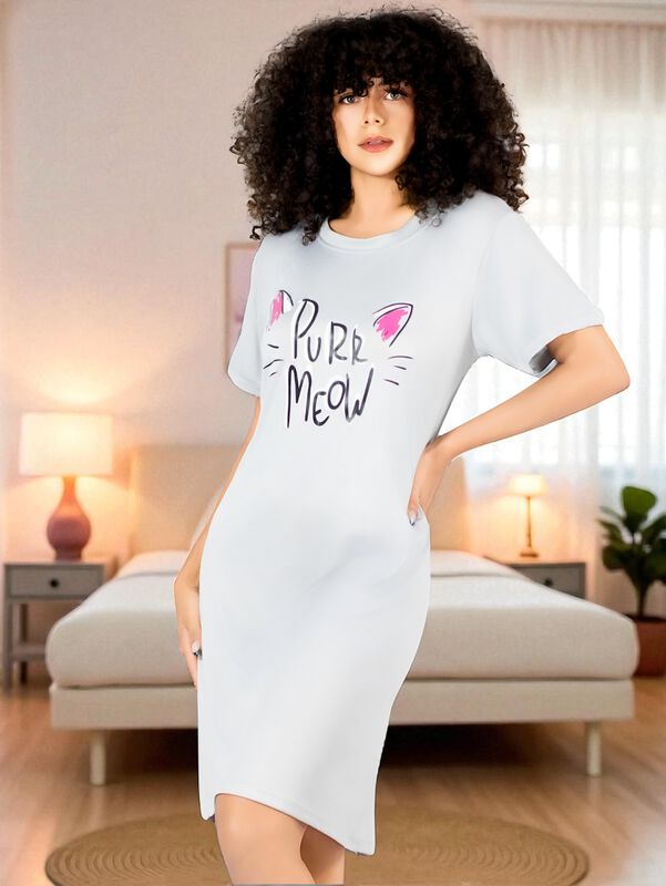 Camison Para Dormir Mujer Pijama Aesthetic Bata... image number null