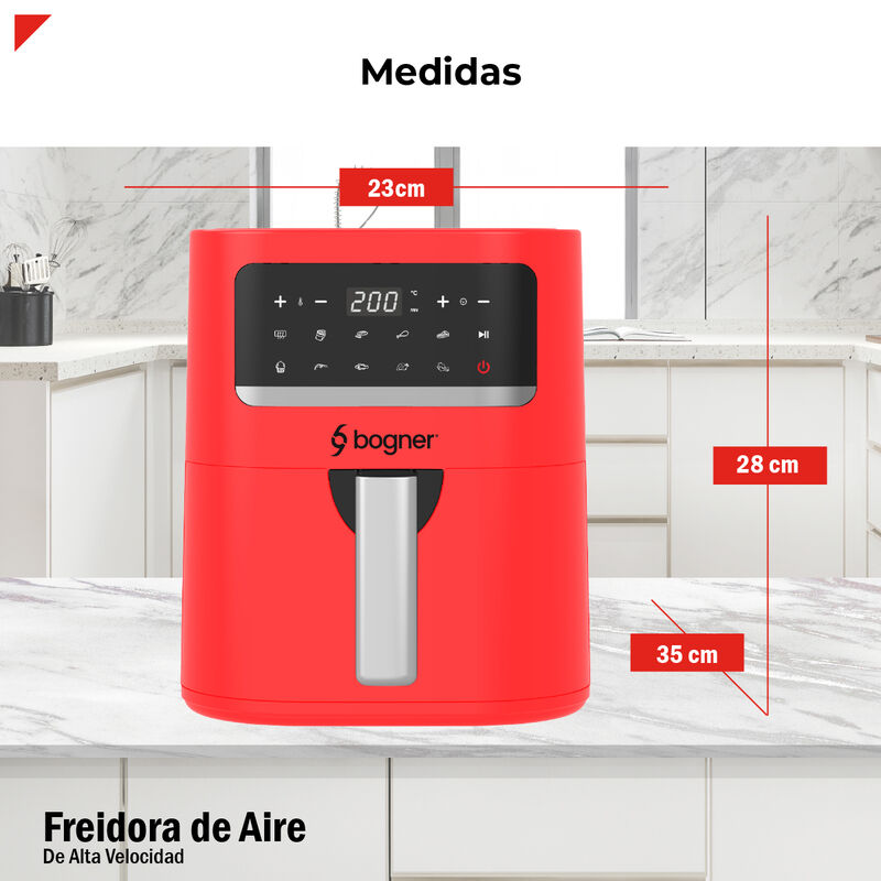 Bogner Freidora De Aire Alta Velocidad 3.3 L Ba... image number null