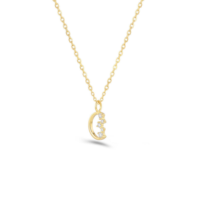 Dije Oro Amarillo 10k Con Cadena Y Zirconias (4... image number null