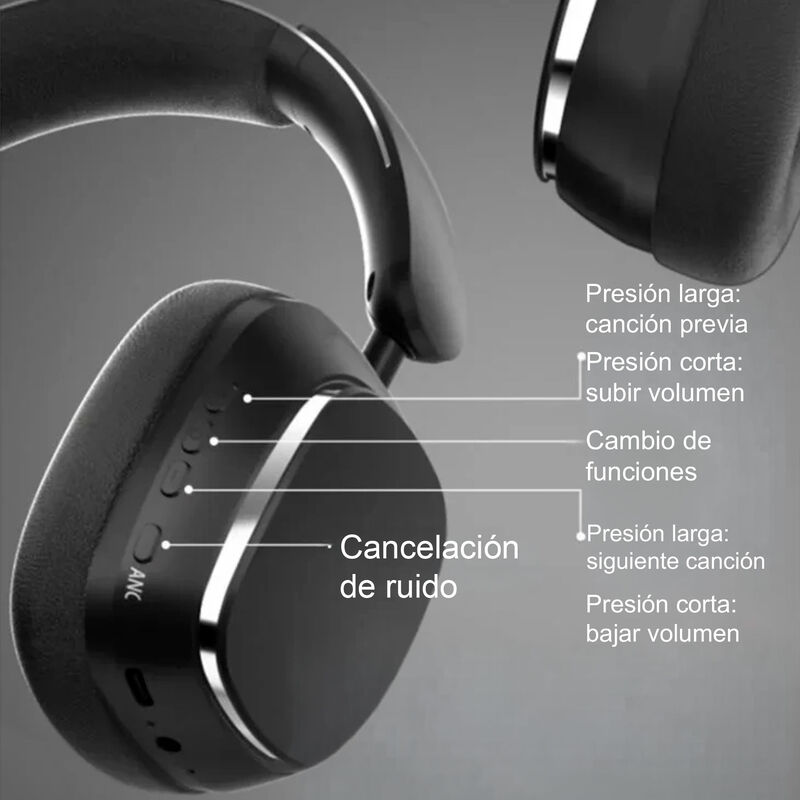 Aud&iacute;fonos Vak T20 Bluetooth ANC Siri Game Bass ... image number null