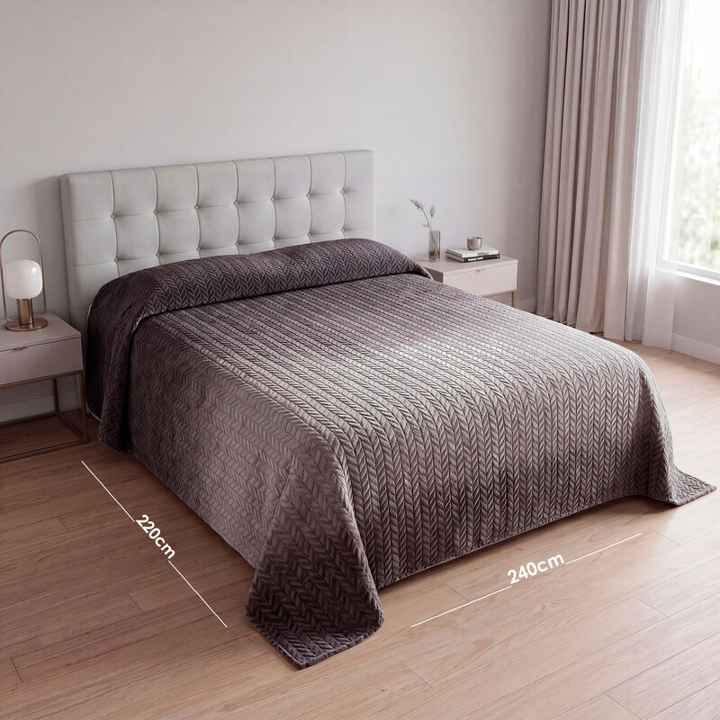 Cobertor Ligero Jacquard Premium King Size Gris image number null