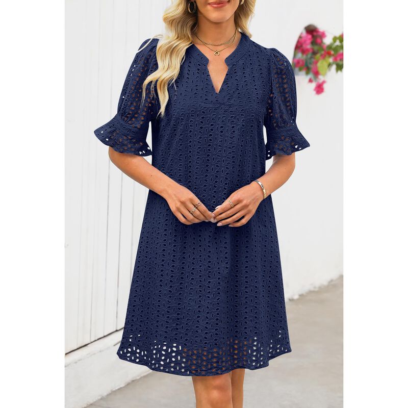 Vestido Mini Merokeety Talla XL Azul Marino image number null