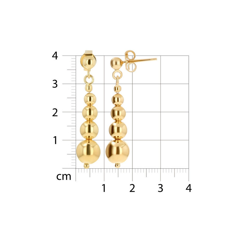 Aretes De Oro Amarillo 14k 8 Mm | Bizzarro image number null