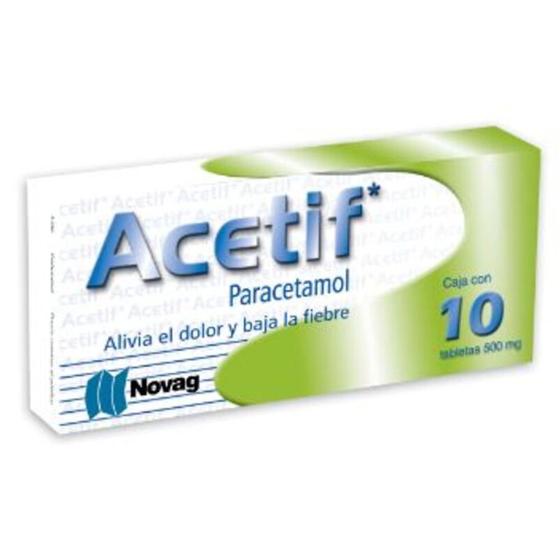 ACETIF PARACETAMOL ALIVIA DOLOR Y BAJA image number null