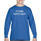 Camiseta De Manga Larga Word Art Para Ni&ntilde;o - Future Astronaut - Azul Rey