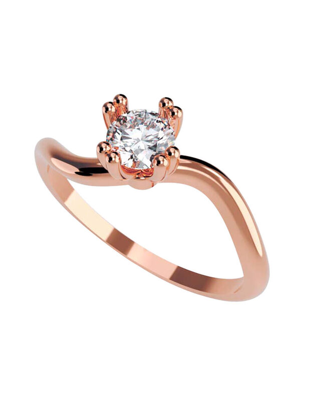 Anillo de Compromiso de 14K con Diamante de Lab... image number null