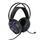 TechZone Audífonos Diadema Gamer NASA con LED RGB, Headset Gaming, Cancelación de Ruido Jack 3.5 mm