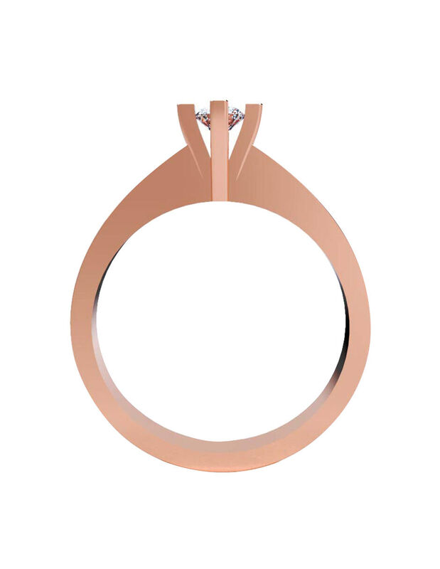Anillo de Compromiso en Oro Rosa 14K con Circon... image number null