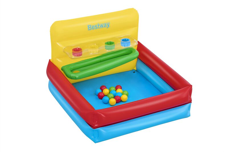 Alberca inflable cuadrada c/pelotas para encest... image number null