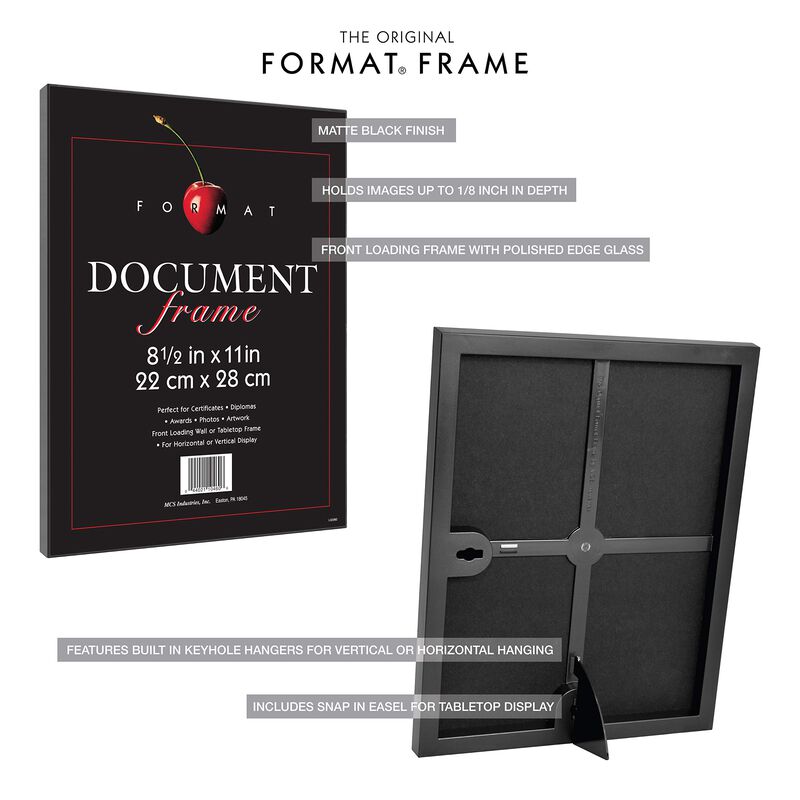 Marco Para Diplomas Mcs Negro 22 &times; 28 cm, Pack ... image number null