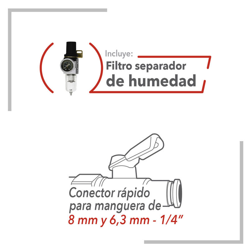 Compresor Libre de Aceite Silverline  1 HP Tanq... image number null