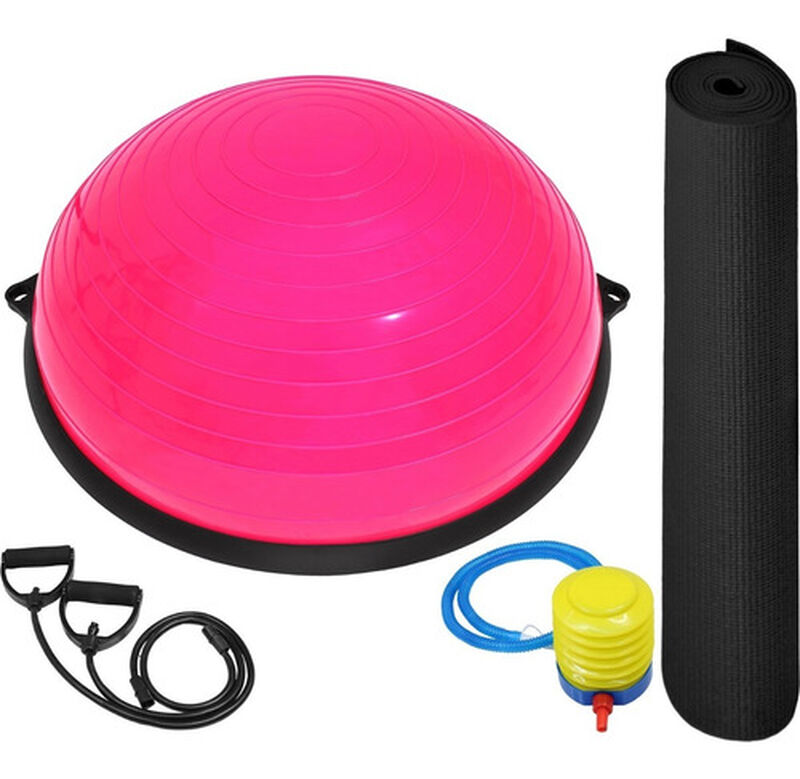 Pelota Rosa Tipo Bosu Entrenamiento Yoga Gym + ... image number null