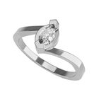 Anillo de Compromiso en Oro Blanco 14K con Circonia -  Talla:6/ FJ787-14W-CZ-6