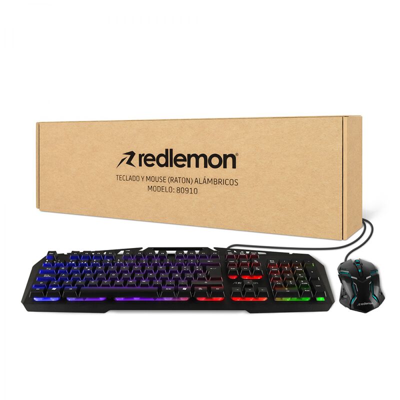 Mouse Y Teclado Gamer Alámbrico Usb Con Luz Rgb image number null