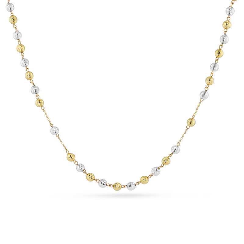 Rosario De Oro Amarillo Y Blanco 14K (54 Aprox+... image number null