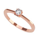 Anillo de Compromiso de 14K con Diamante de Laboratorio 0.20 CT F VS1 Talla 5.5 ORO ROSA 14K&ndash; / FJ722-20-14R-LG-55
