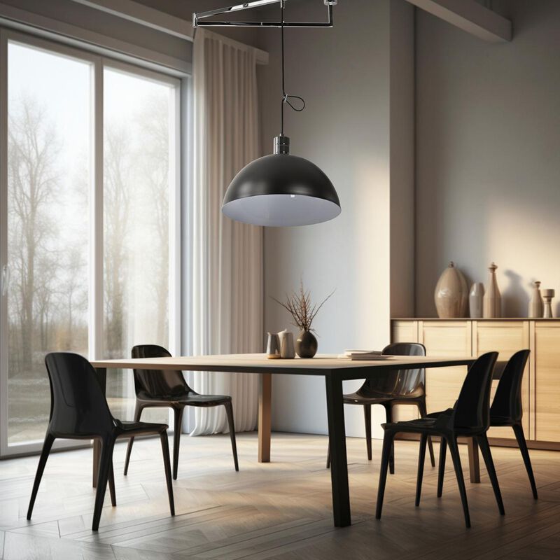 Lampara Candil Movible de 1 Luz Ajustable Negro image number null