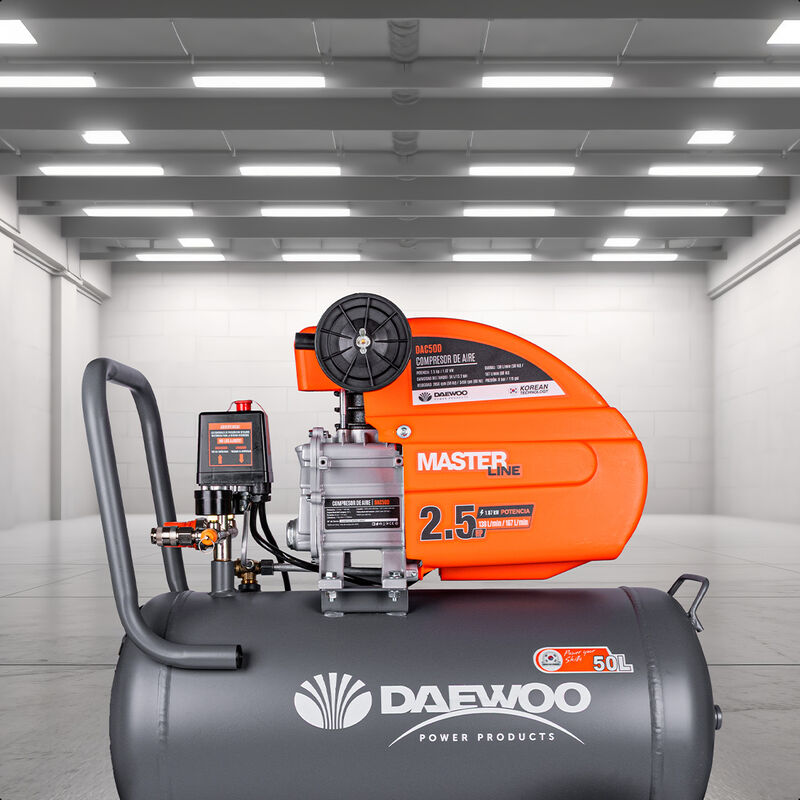 Daewoo Compresor de Aire 50 Litros 2 HP 8 Bar/1... image number null