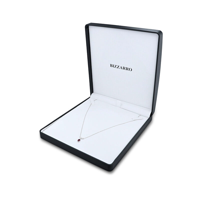 Gargantilla De Plata 925 Con Cristal Color Amat... image number null