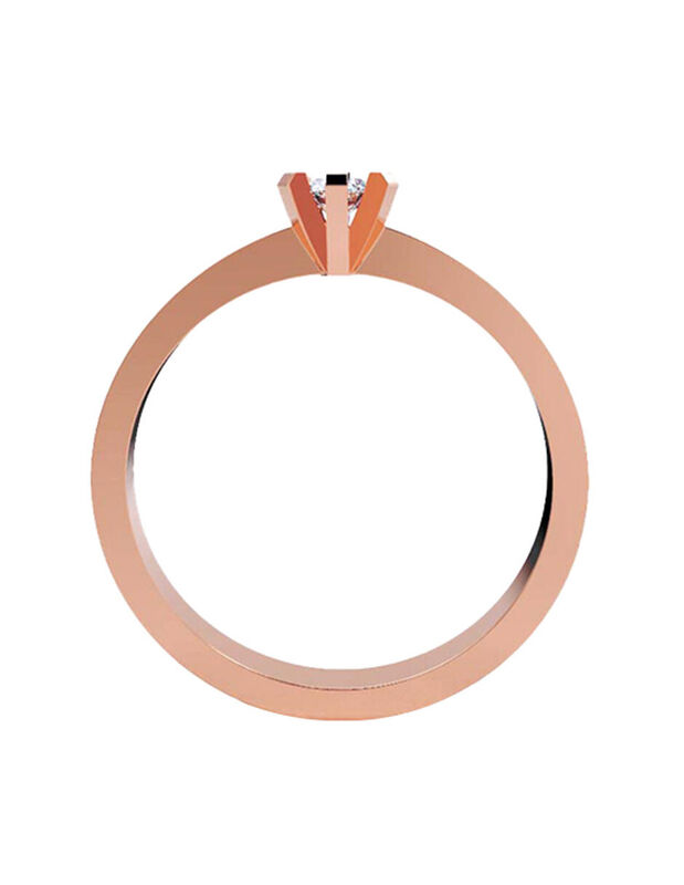 Anillo de Compromiso de 14K con Diamante de Lab... image number null