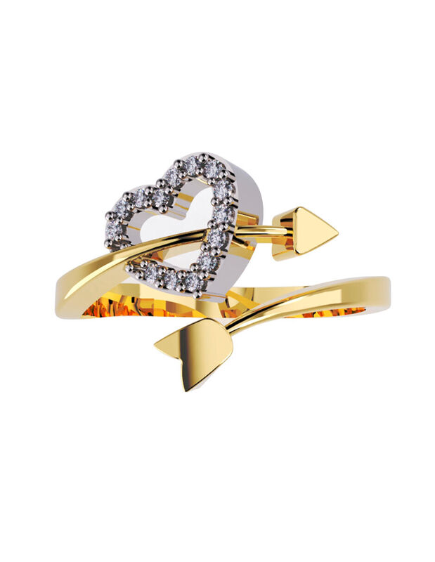 Anillo de Compromiso en Oro de 10K con Circonia... image number null