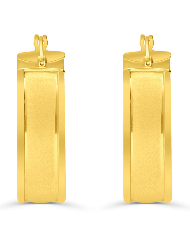 Arracadas De Aro Plano De Oro Amarillo 14k Or-8... image number null