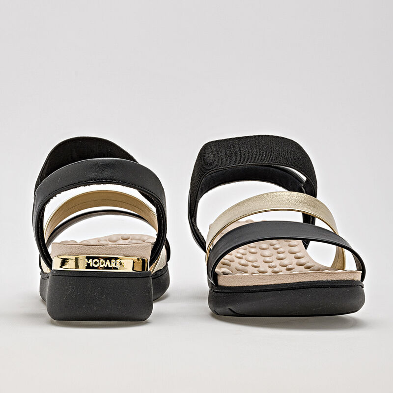Modare Sandalia para mujer negro dorado, import... image number null