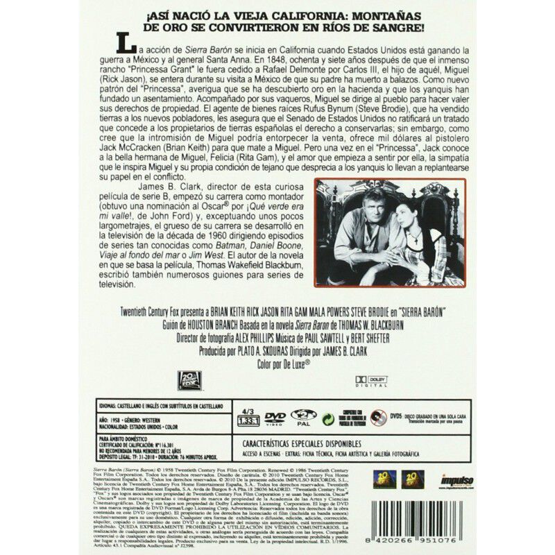 Sierra Bar&oacute;n [DVD] image number null