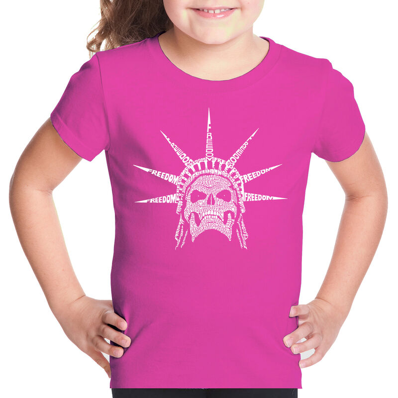 Camiseta Word Art Para Ni&ntilde;a - Calavera Libertad... image number null