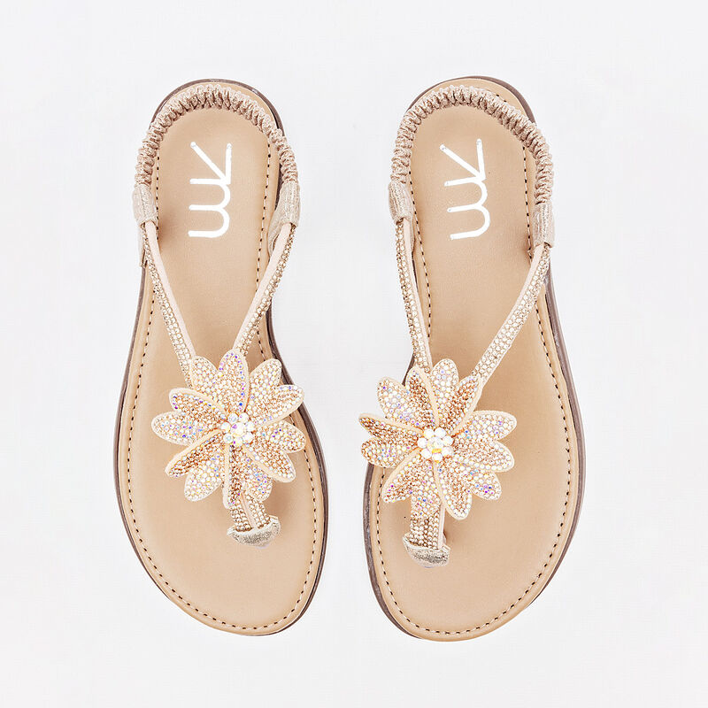 Top Moda Sandalia para mujer dorado rosa image number null