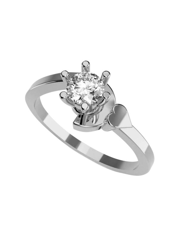 Anillo de Compromiso de 14K con Diamante de Lab... image number null