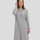 Camis&oacute;n Largo Estampado en Rombo Gris