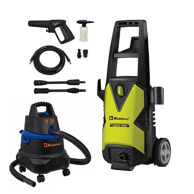 Hidrolavadora 1650 PSI + Aspiradora Koblenz 5 G... image number null