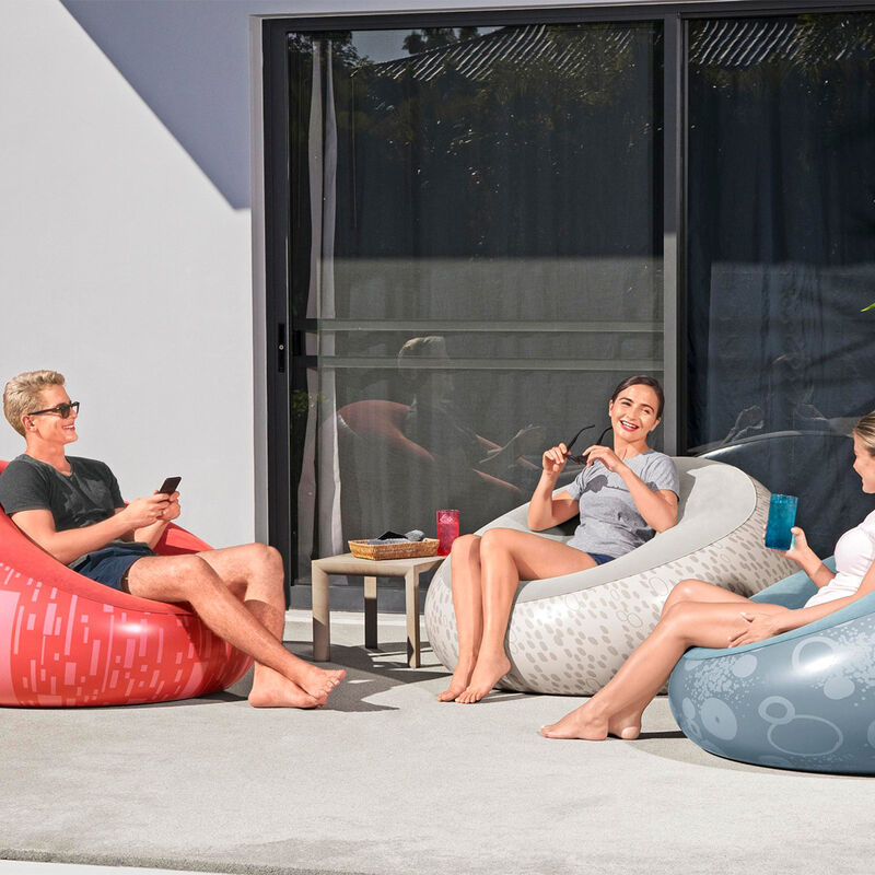 Sill&oacute;n Inflable 3 Colores Azul/Rojo/Caf&eacute; 1.12m ... image number null