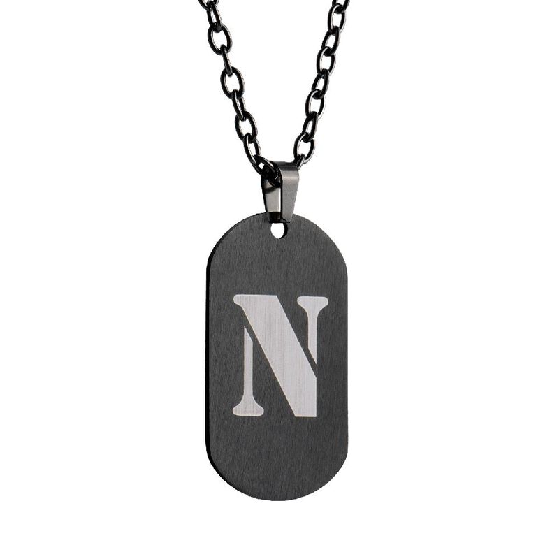 Collar Hombre Acero Inoxidable Inicial, Regalo ... image number null