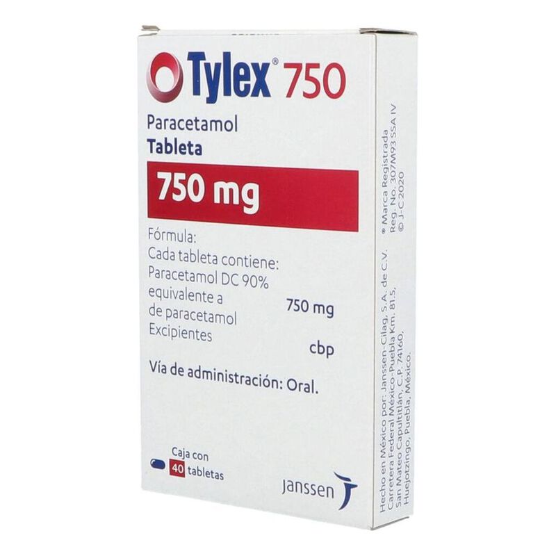 J&amp;j Consu Tylex, 750 Mg - 40 Tabletas image number null