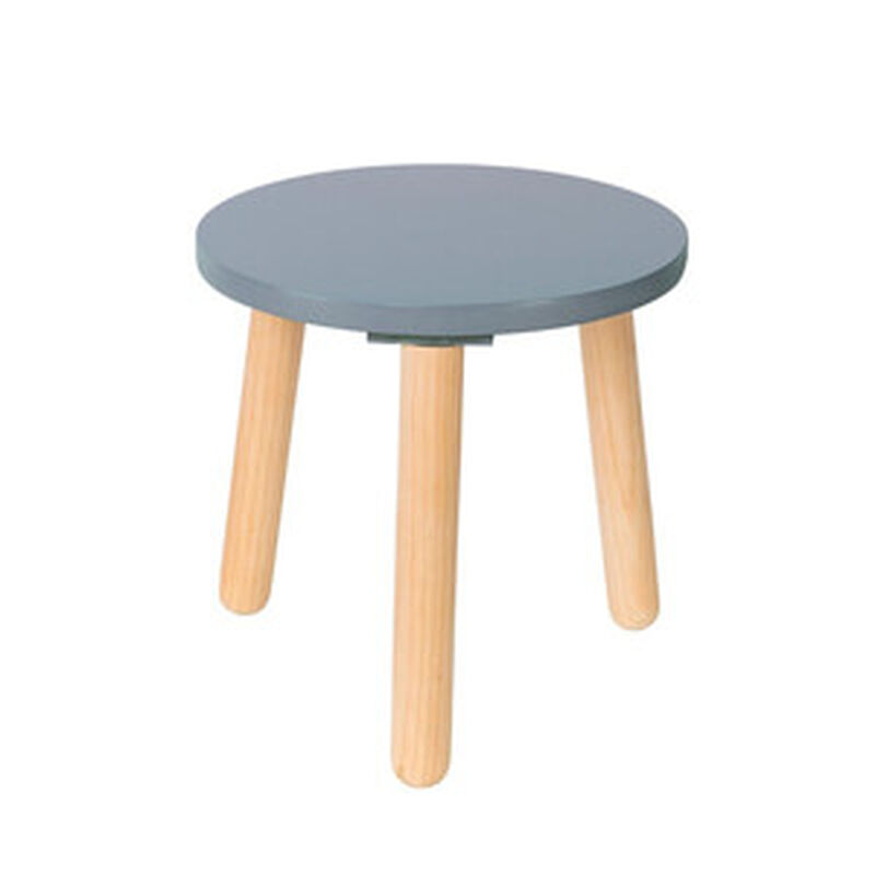 Banquito de Madera para Ni&ntilde;os-Redondo-Azul image number null