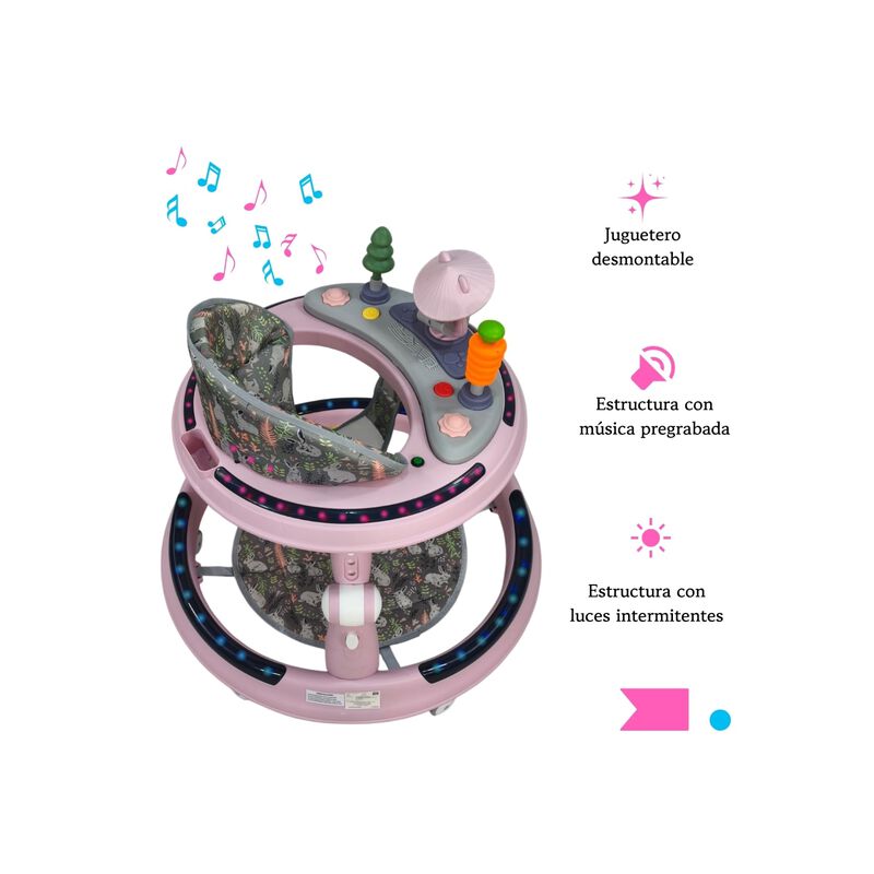 Andadera Panda Led Musical Plegable 6 Ruedas 36... image number null